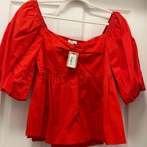 NWT Vestique Red Babydoll Top